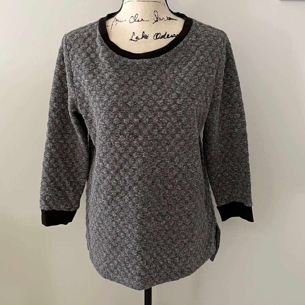 Gray LOFT bubble sweatshirt